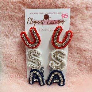 USA Seedbead Earrings